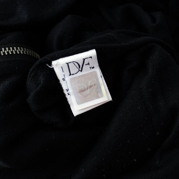 Diane Von Furstenberg Sz 4 Scotia Black Lace Pencil Skirt full Zip back DVF - Picture 8 of 10